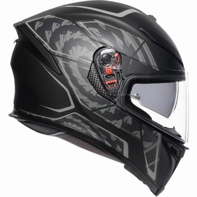 AGV K5 S Tornado Helmet Medium Black/Gray/Green + 3 Visors Motorcycle