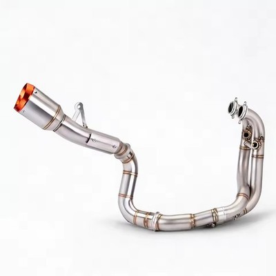 Full System Orange Exhaust Tips Header Pipe For Duke 890 Adventure / R 2019-2025