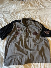 Harley Davidson Genuine Men  s 2XL Button Up Shirt Grey Black Mechanic