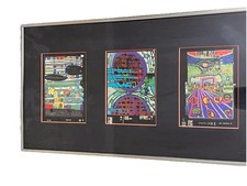 Kunstdrucke des österreichischen Künstlers Friedensreich Hundertwasser im Rahmen