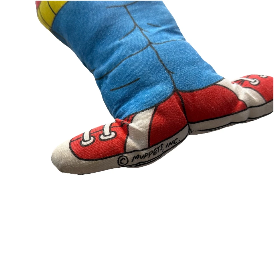 Boneca de pelúcia vintage Sesame Street Ernie travesseiro - costurada à mão PBS  - Imagem 3 de 4