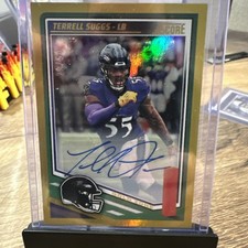 2025 Panini Score Terrell Suggs Gold Zone Auto #/50 RAVENS