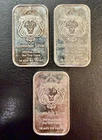 Lot of (x3) Scottsdale Mint 1 OZT 999 Fine Silver Bars