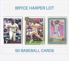 BRYCE HARPER Lot 50 Baseball Cards - Serial Numbered, Topps Inserts - Phillies