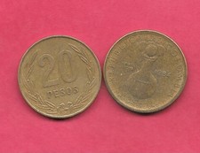 COLOMBIA KM271 1984 VF-VERY FINE CIRCULATED 20 PESOS OLD VINTAGE COIN