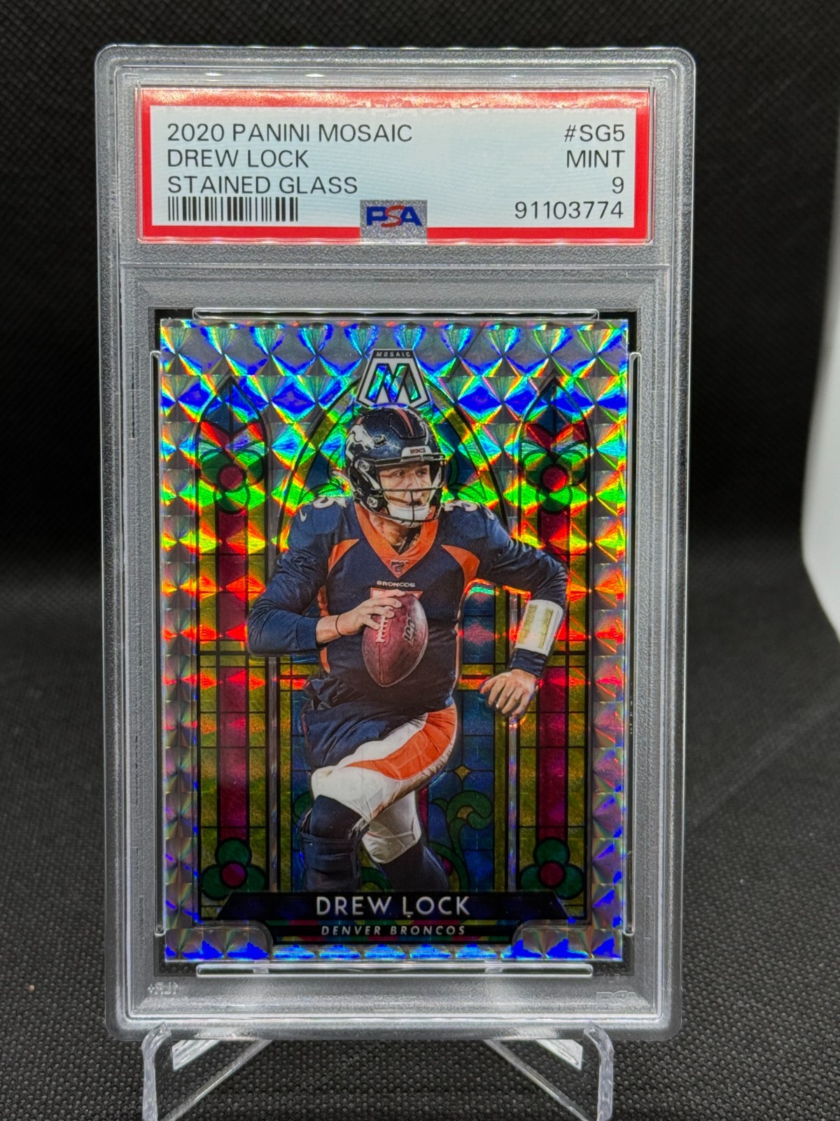 2020 Panini Mosaic - Stained Glass Drew Lock #SG5 PSA 9