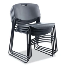 Alera CA671 18.50 in. Seat Height Resin Stacking Chair - Black (4/Carton) New