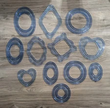(12) Creative Memories Custom Cutting System Oval Circle Square Heart Patterns