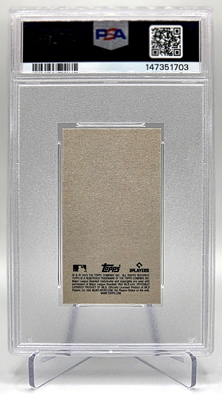 PAUL SKENES 2025 Topps T205 *BLANK BACK*; GOLD BORDER { /10 estimated SSP} PSA 8 view 5