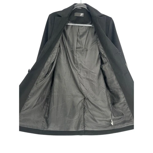J. Ferrar Wool Blend Overcoat Mens Small Black NWT Tailored Long Jacket Lined image 3