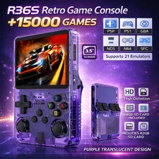 Retro R36S Portable Video Game Console, 64G games, Linux System, 3.5-inch Screen