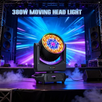 380W Beam Moving Head Stage Lights Zoom DJ Wash Light RGBW DMX Party Club