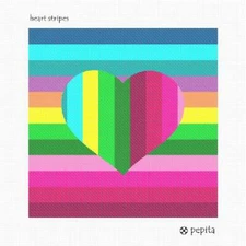 Heart Stripes Needlepoint Kit or Canvas