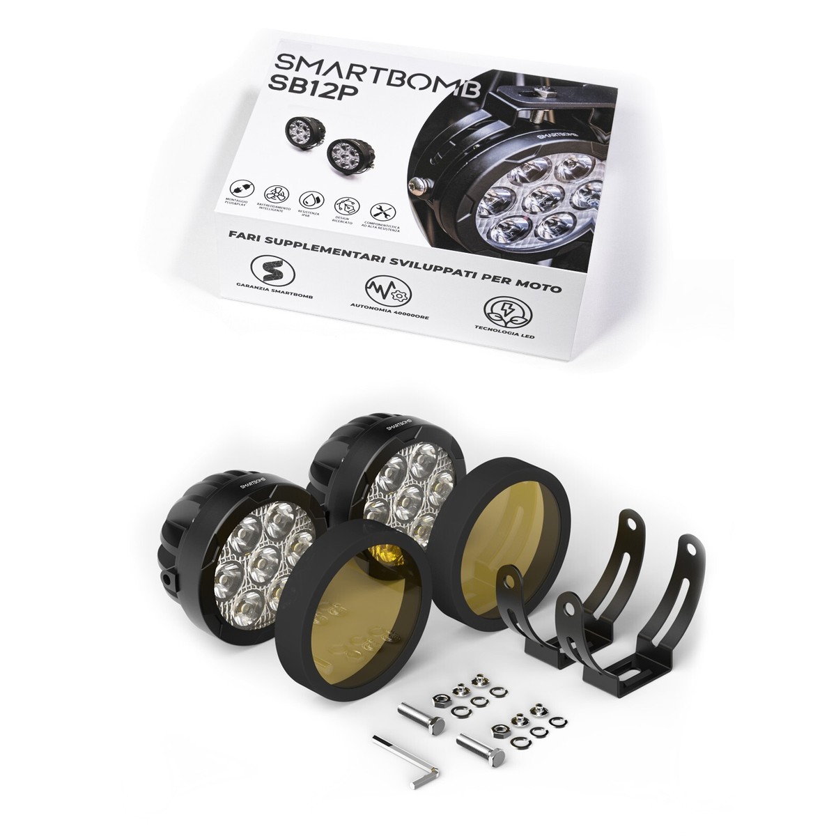Fari AGGIUNTIVI BMW GS1300 STD LED 120w SPOT SPESSORI PER TUBOLARE