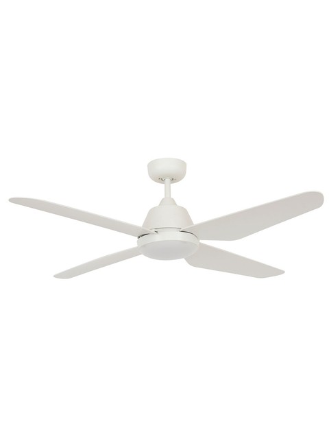 Aria 122cm Fan And Led Light In White Beacon Lighting Lucci