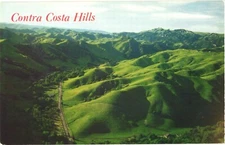 Aerial of Beautiful Contra Costa Hills In The Spring, California Postcard