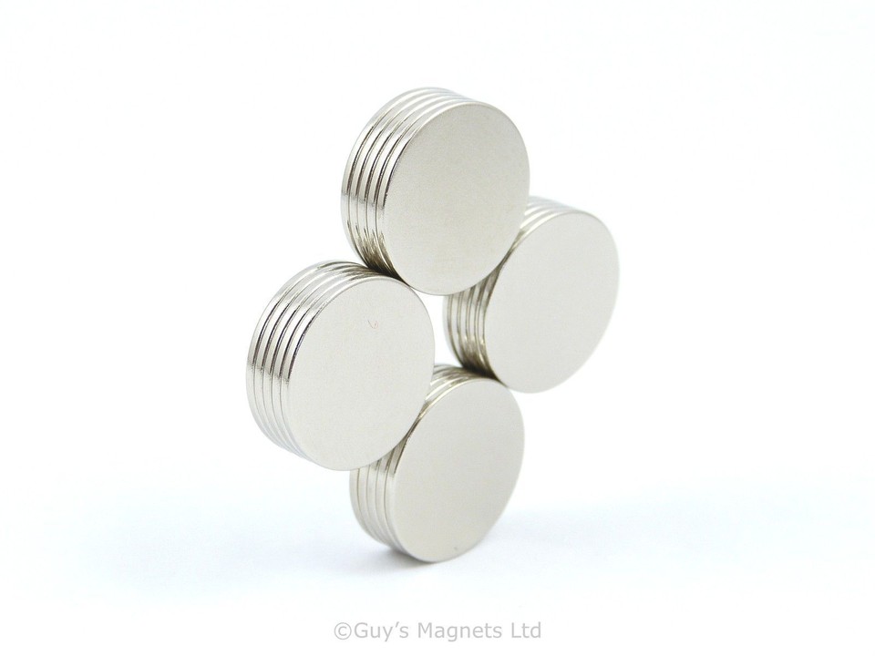 lot 100 500 20mm X 1mm Neodymium Disc Strong Rare Earth N48 Small ...