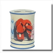 Life's a Beach Bath Accessory Ceramic Toothbrush Holder XLIFE001C