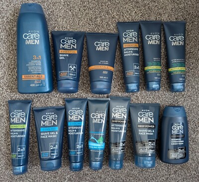Avon Care For Men, 3 in 1, Aftershave Balsam, Rasiergel, Feuchtigkeitscreme, Gesichtswäsche