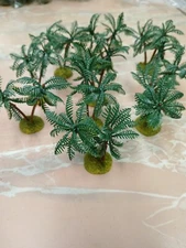 3" Tall based Model Double Palm Tree wargaming scenery terrain 10 Stands Per Bag