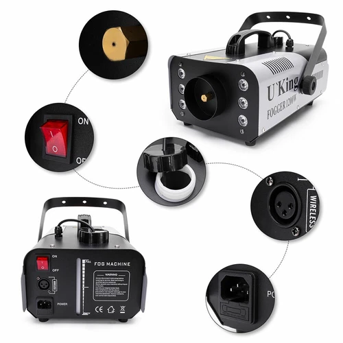 1200W LED Smoke Machine RGB Fog Machine Halloween Stage Disco Club Party Remote - Picture 16 of 24