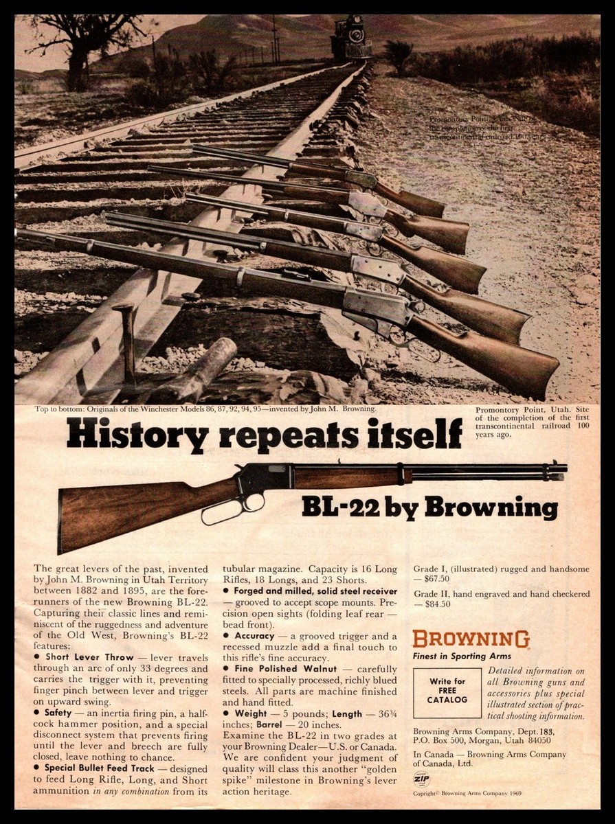 1969 Browning Arms BL-22 Rifles Promontory Point Utah