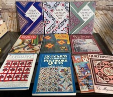  8 Vintage Quilting Books Patterns Patchwork Great American Quilts 1987-1989