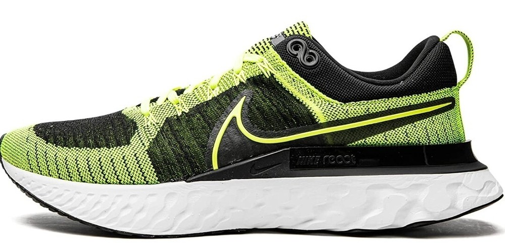 Nike React Infinity Run Flyknit 2 Volt Black CT2357 700 Size 10