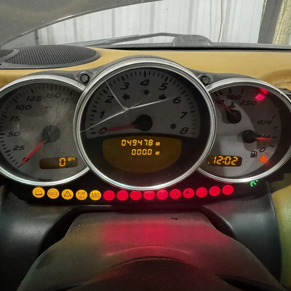 01-04 Porsche Boxster 986 S Velocímetro Cuadro de instrumentos Medidor OEM Manual 49K Foto 2 de 3