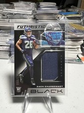 2023 Panini Black Football Futuristic Zach Charbonnet 4/150 Patch RC Rookie