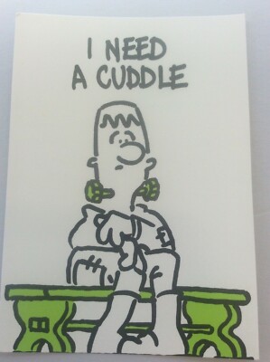 Robert Duncan Cartoon Postkarte ''NICHT BESONDERS ORANGE'' 2000 Need Cuddle
