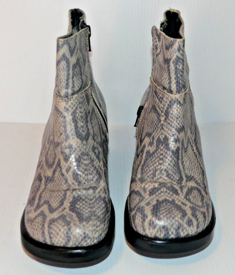 Mujeres Vintage Gruesas y2K Steve Madden Serpiente Estampado Botas Plataforma 39 EE. UU. 8,5 Foto 4 de 4