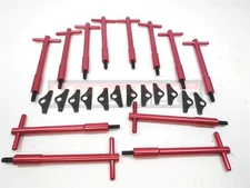 Red T-Bar Wing Nut Valve Cover Hold Down Set For Small Block FORD 289 302 351W 