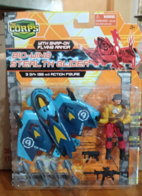 LANARD TOYS THE CORPS BLUE BIO-WING STEALTH GLIDER. NEW 2007