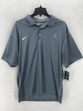 Nike Golf Polo Shirt XL Gray Dri-Fit Short Sleeve Logo Swoosh Logo Embroided