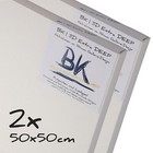 2x BK DEEP EDGE RAMA KLINOWA 50x50cm | płótna na bardzo wysokiej ramie klinowej 38mm