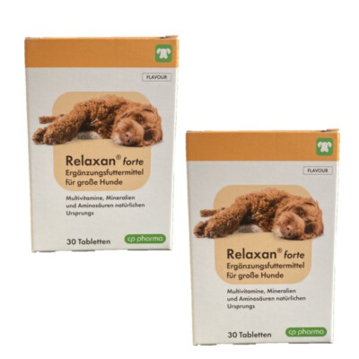 Relaxan forte von cp pharma 2 x 30 Tabletten für große Hunde gegen Stress, Angst