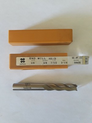 End Mill Cutter Osg 3 8 Dx3 8sh X1 1 2 L C X3 1 4 Oal Hss 4 Flute Japan 54605 Ebay