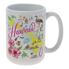 Boston International State of Hawaii Hibiscus Sea Turtle Volcano Pearl Harbor...