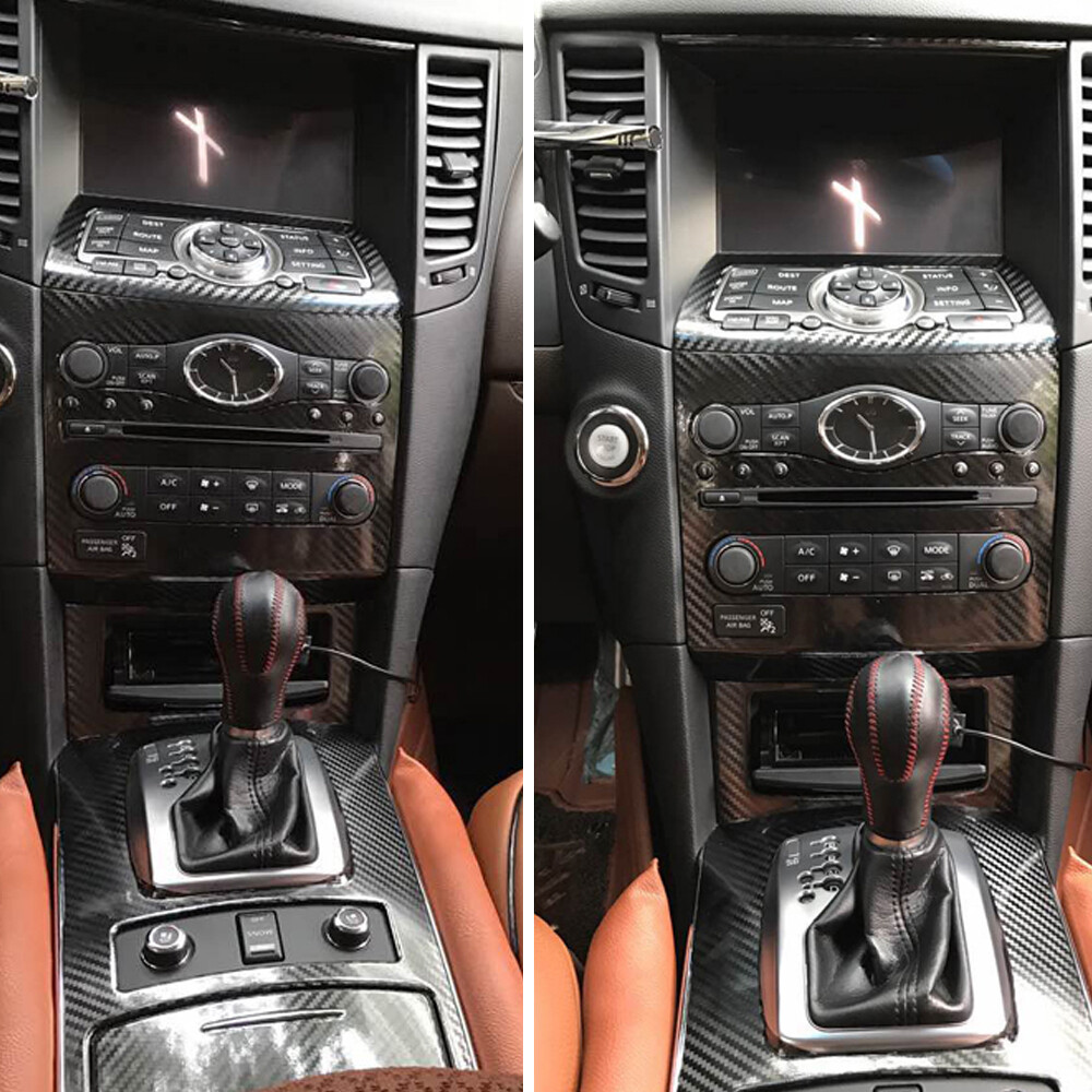 For Infiniti QX70 FX35 FX37 5D Carbon Fiber Pattern Interior DIY