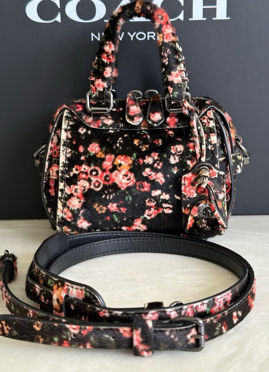 バッグ COACH Ace Satchel 14 ln Printed Haircalf NEW L/E COACH ACE 14 SATCHEL IN PRINTED HAIRCALF PRAIRIE FLORAL