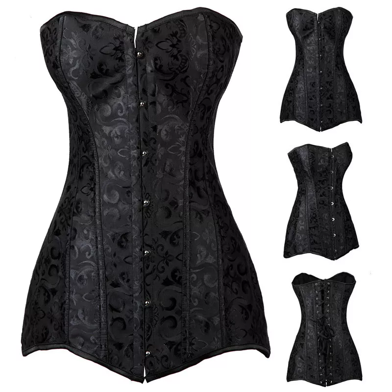 14 Steel Boned Overbust Corset Long Torso Corset Bustier Waist