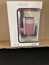 iHome 4 Port USB 2.0 Hub Pink
