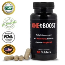 One Boost Testosterone Booster - Over All Well-Being , Energy & Libido 60 tabs