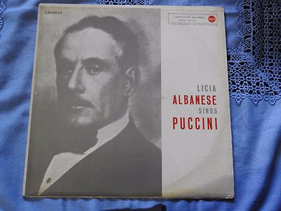 LP LICIA ALBANESE - SINGS - PUCCINI