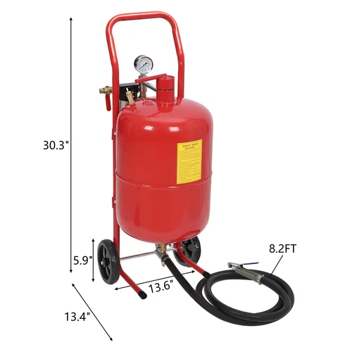 5 Gallon Sandblaster Portable Air Sand Blaster Media Abrasive Nozzle Gun 125 PSI - Picture 2 of 7