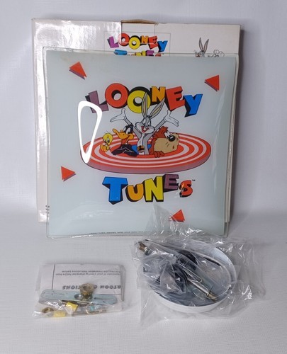 Vintage 1995 Casal Looney Tunes Decorative Light Fixture Bugs Bunny & Friends - Picture 9 of 19
