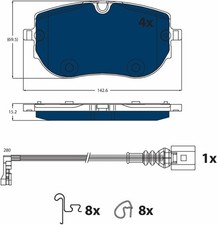 Bremsbelagsatz Scheibenbremse Vorderachse für AUDI SKODA VW Q4 Sportback ENYAQ