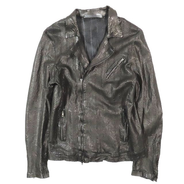 Salvatore Santoro Python Embossed Lamb Leather Ja… - image 1