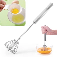 Semi-Automatic Egg Whisk Hand Push Egg Beater Stainless Steel Blender Mixer Whis
